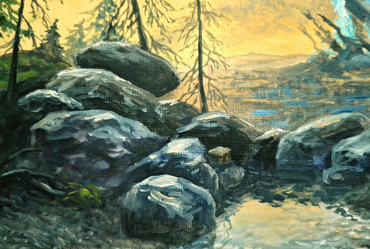 Original oil painting Portal Storm