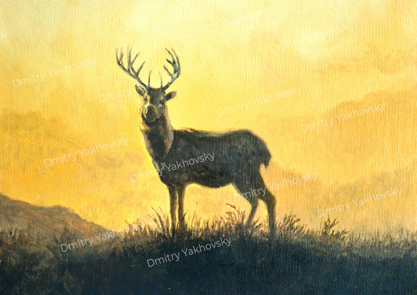 Original oil painting Arthur's Dream