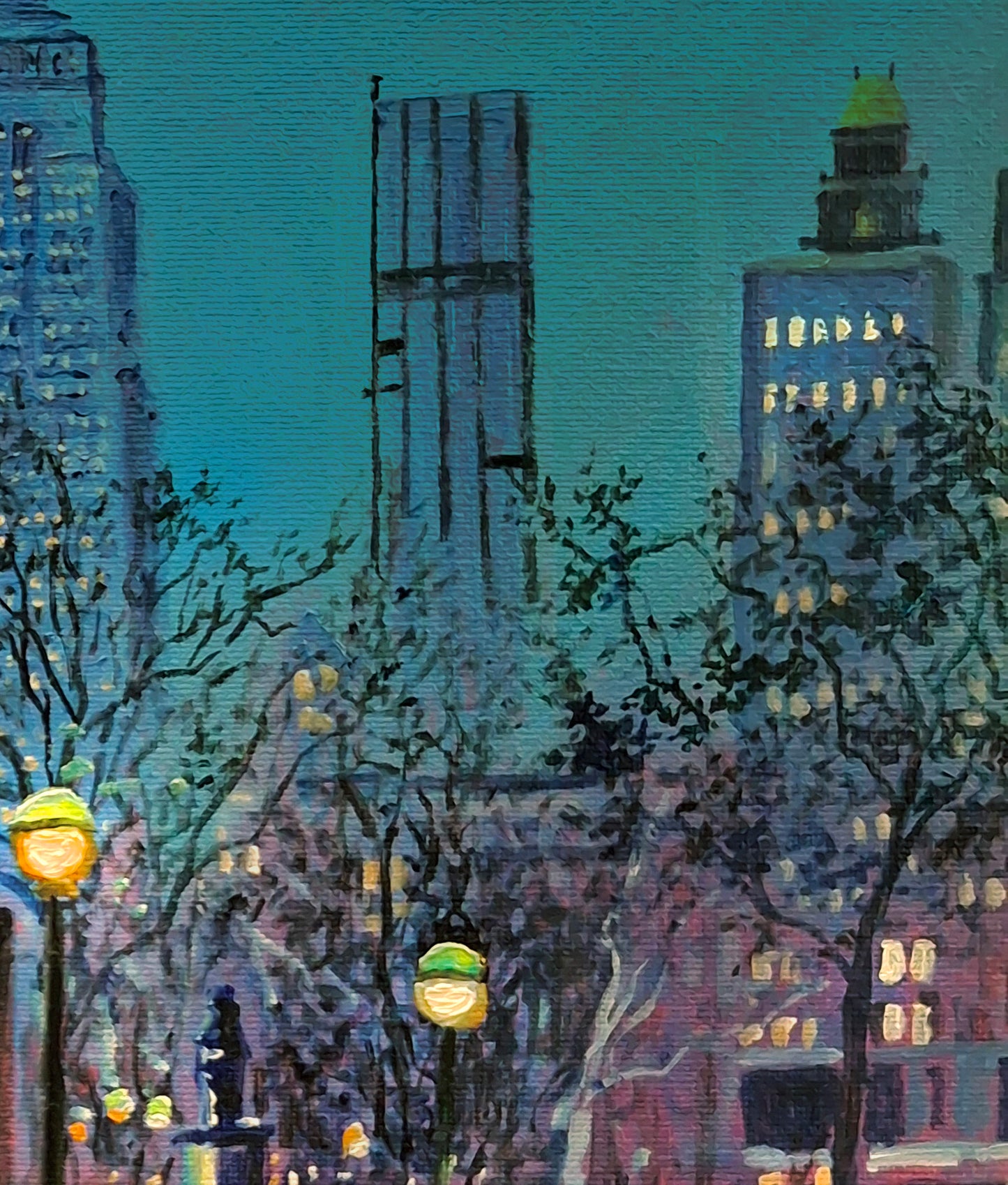 Original oil painting Entering Realm of the Dead