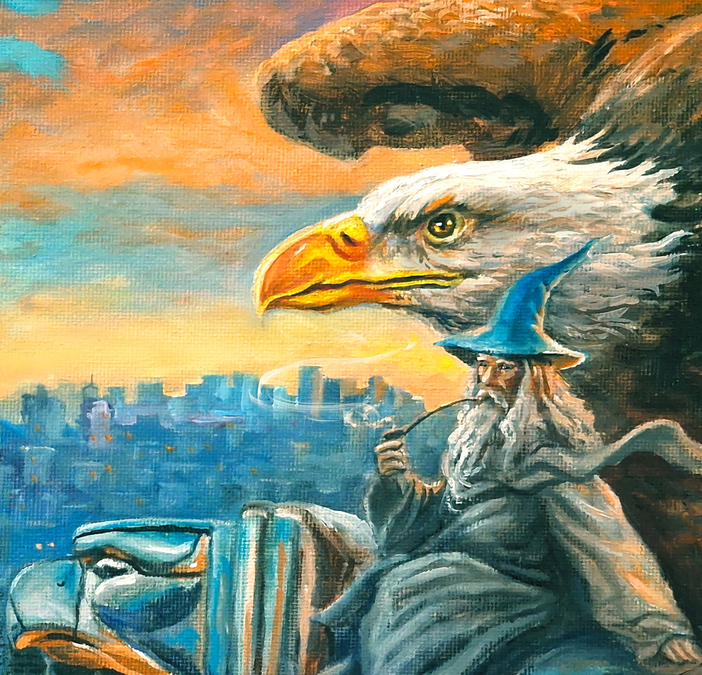 Wizard and Eagle on Chrysler Building in New York