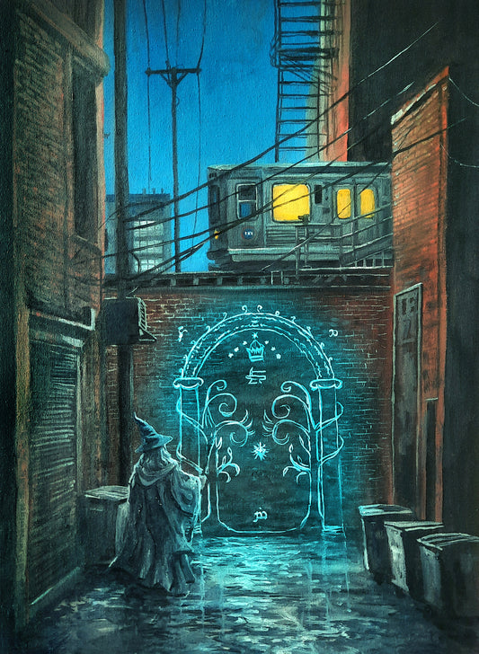 Wizard in New York back alley
