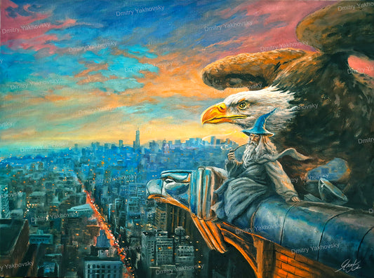 Wizard and Eagle on Chrysler Building in New York
