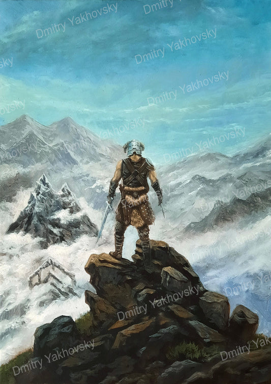 Dovahkiin above Sea of Fog
